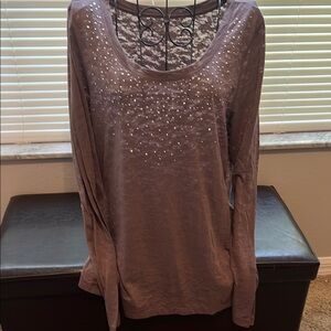 Maurices Purple Sequin Blouse with Elegant Design